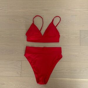 Aerie Bright Red Bikini Set